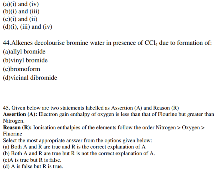 class 12 chemistry sample paper questions